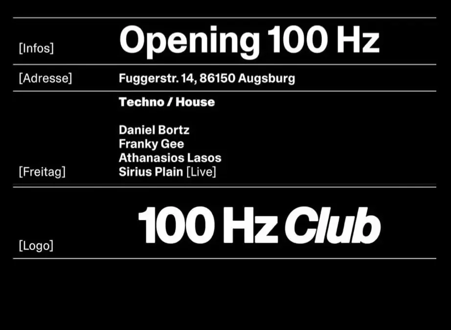 100hz opening